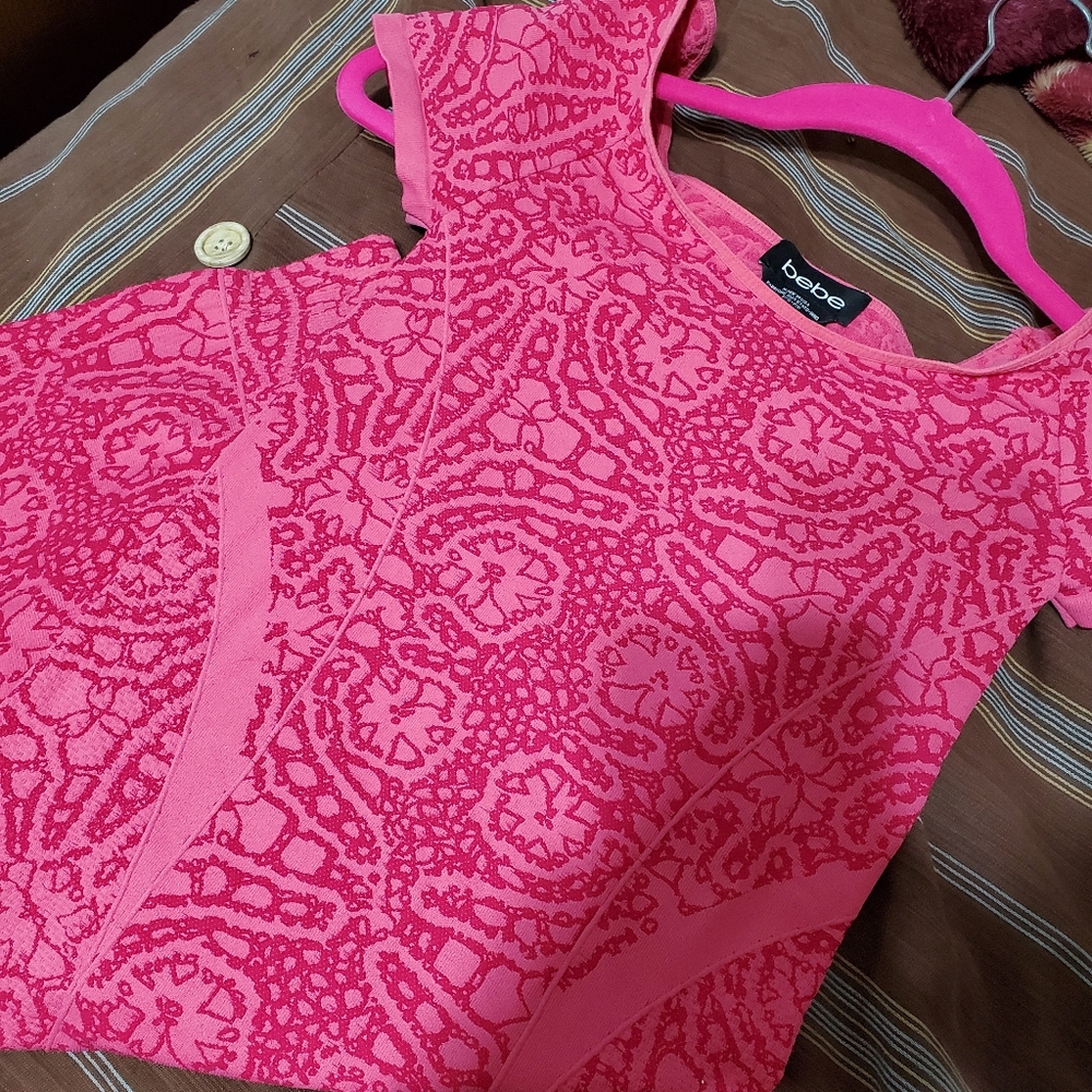 Pink BEBE tight dress